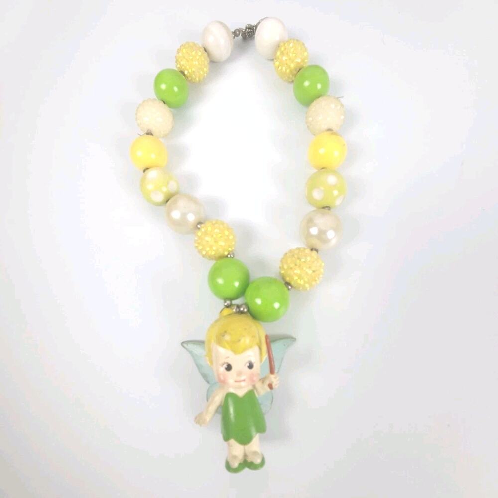 Tinker Bell Chunky Bead Necklace Bubble Bead‎